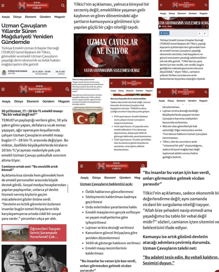 UZMAN ÇAVUŞLARIN YILLARDIR SÜREN MAĞDURİYETLERİ