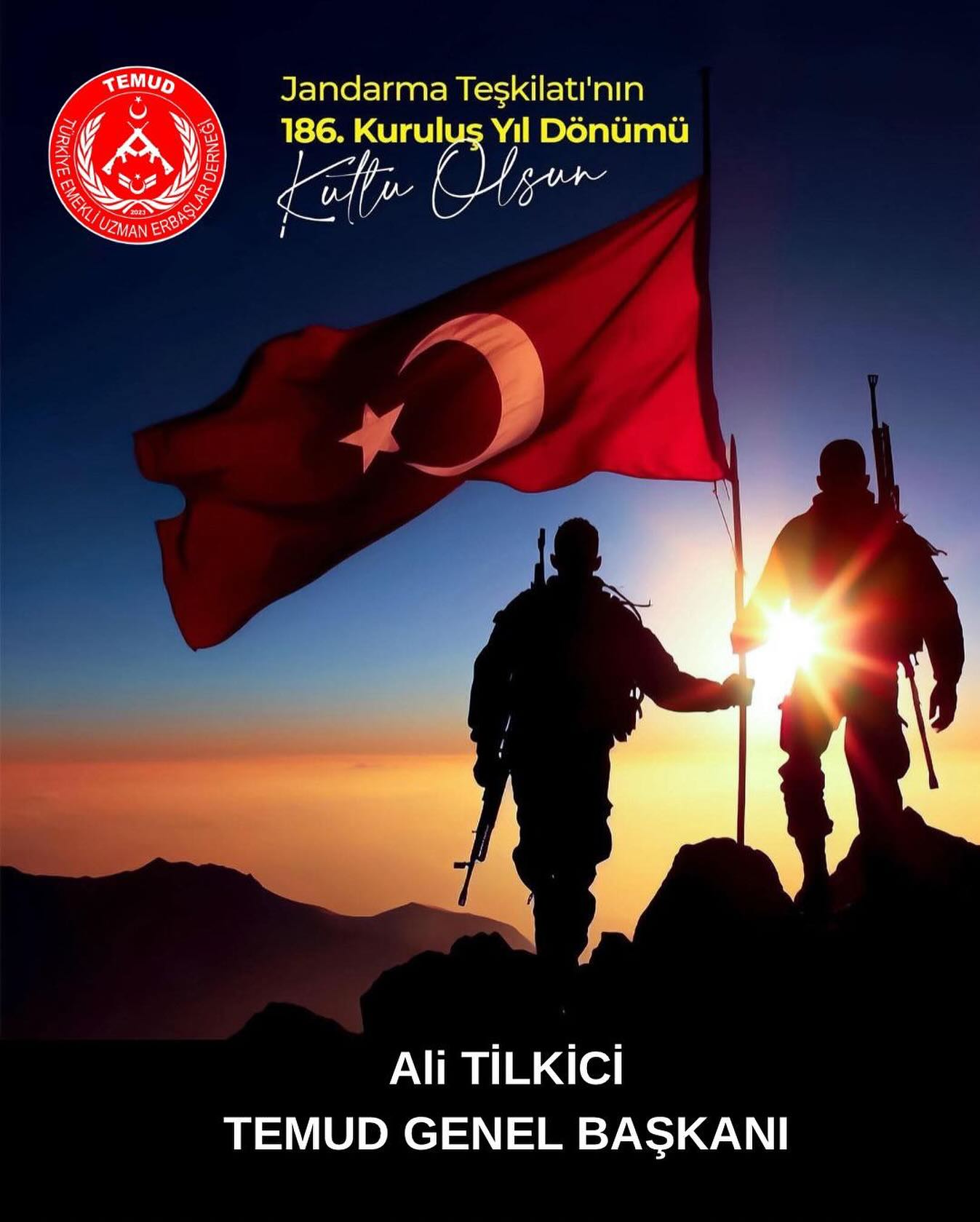 JANDARMA TEŞKİLATININ KURULUŞ GÜNÜ KUTLU OLSUN 