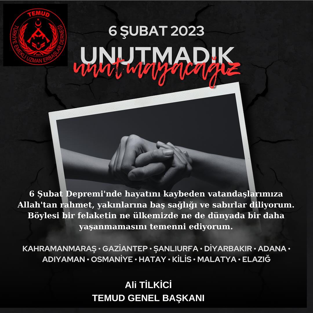 6 ŞUBAT DEPREMİNİ ANMA 
