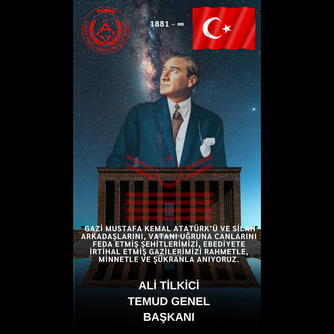 Cumhuriyetimizin kurucusu ve Kurtuluş Savaşımızın Muzaffer Komutanı, Büyük Önder Gazi Mustafa Kemal Atatürk’ü ve aziz Şehitlerimizi ebediyete irtihalinin 86’ıncı yılında sonsuz saygı, minnet ve rahmetle anıyoruz. 