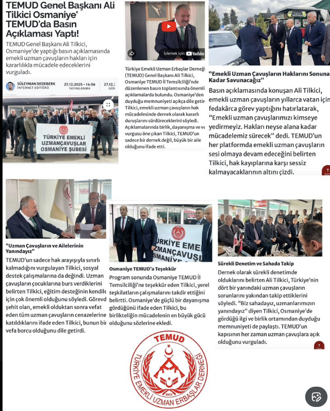 OSMANİYE BASIN AÇIKLAMASI